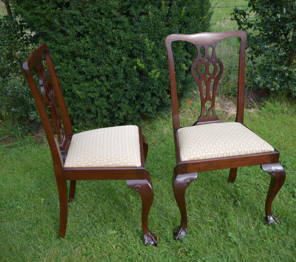 Antique Pair of Chippendale Side Chairs View VI