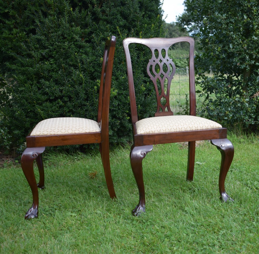Antique Pair of Chippendale Side Chairs View VIII