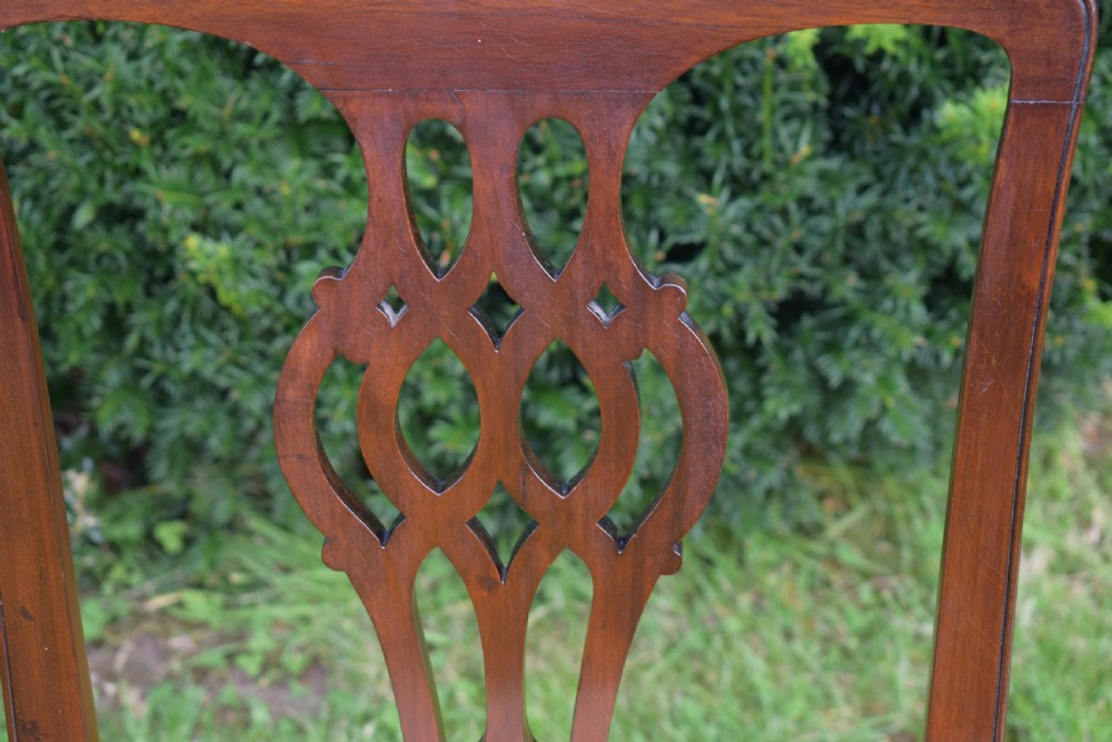 Antique Pair of Chippendale Side Chairs View XVI