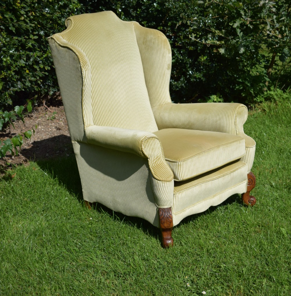 Antique Wing Back Arm Chair View III