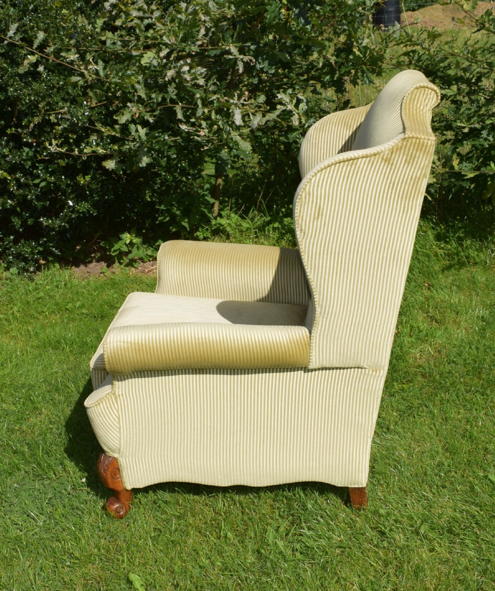 Antique Wing Back Arm Chair View VIII