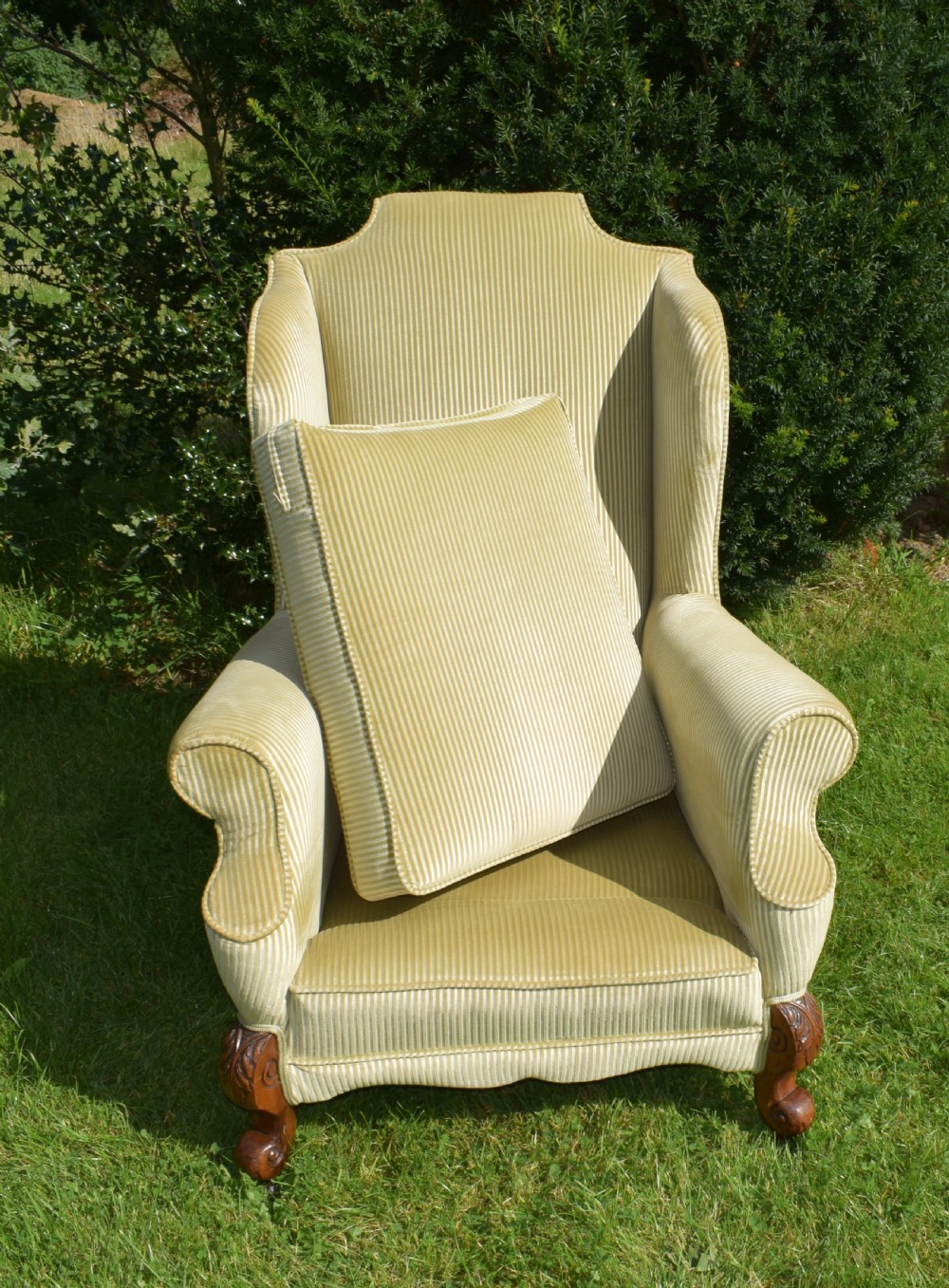 Antique Wing Back Arm Chair View XI