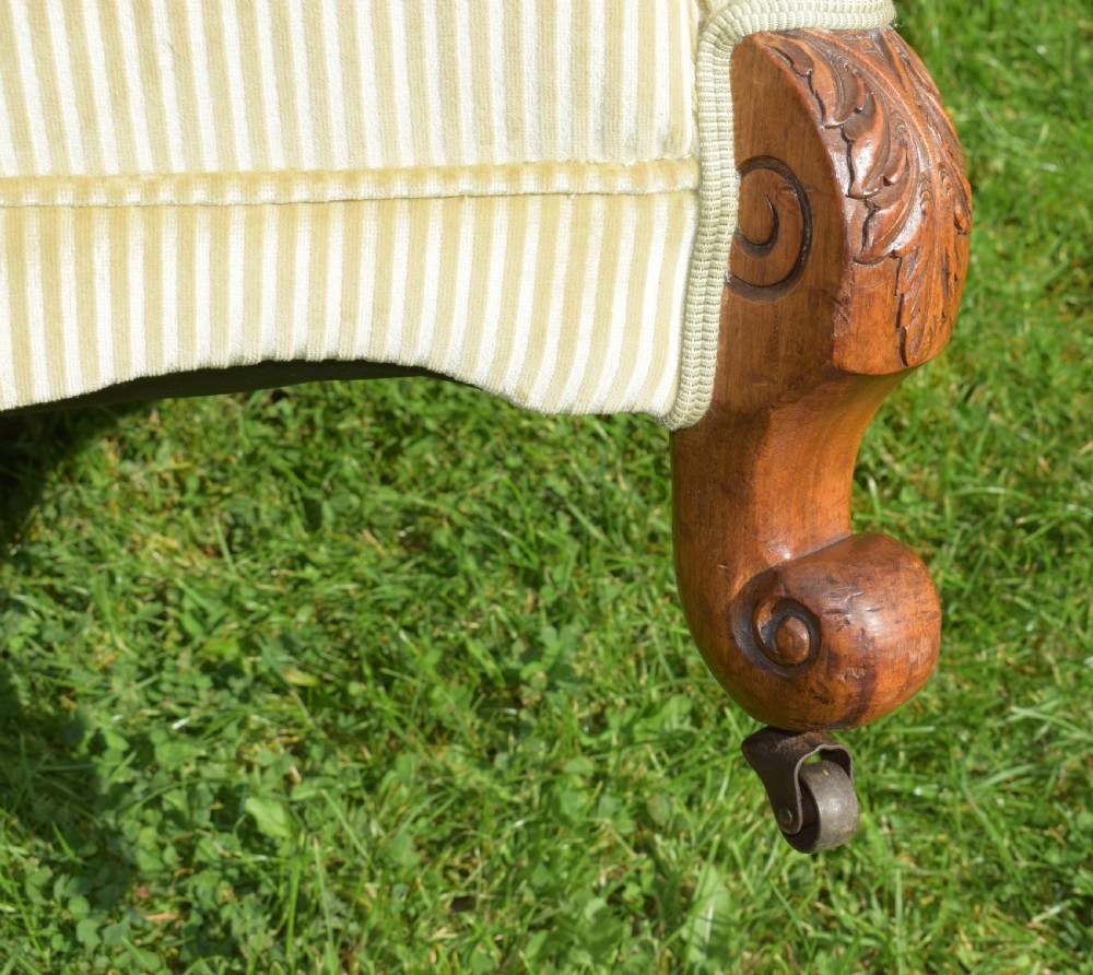 Antique Wing Back Arm Chair View XII