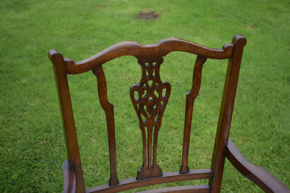 Antique English Edwardian Pair of Arm Chairs (Circa 1910) View XVI