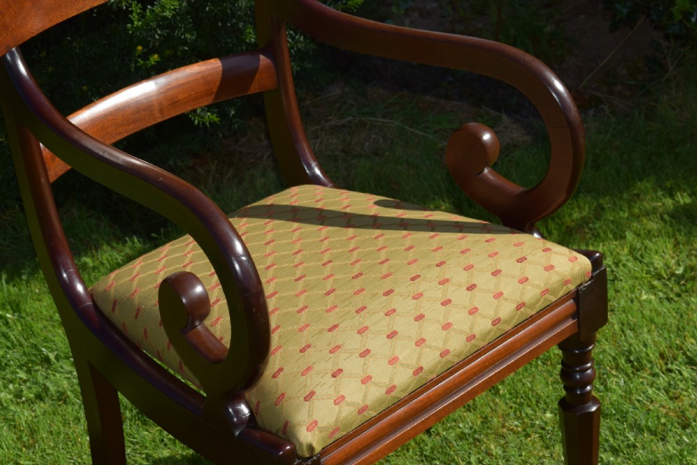 Antique English Early Victorian Arm Chair in Mahogany (Circa 1840's) View IV