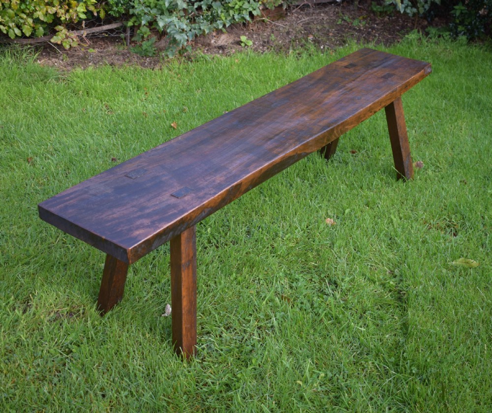 Antique Georgian Period Pig Bench in Elm