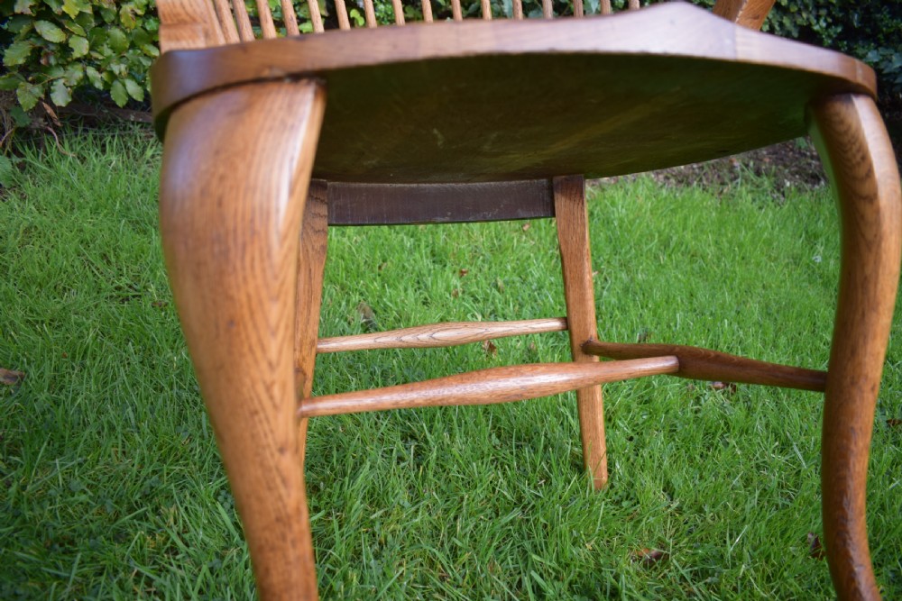 Antique English Victorian Desk Chair in Oak View XV