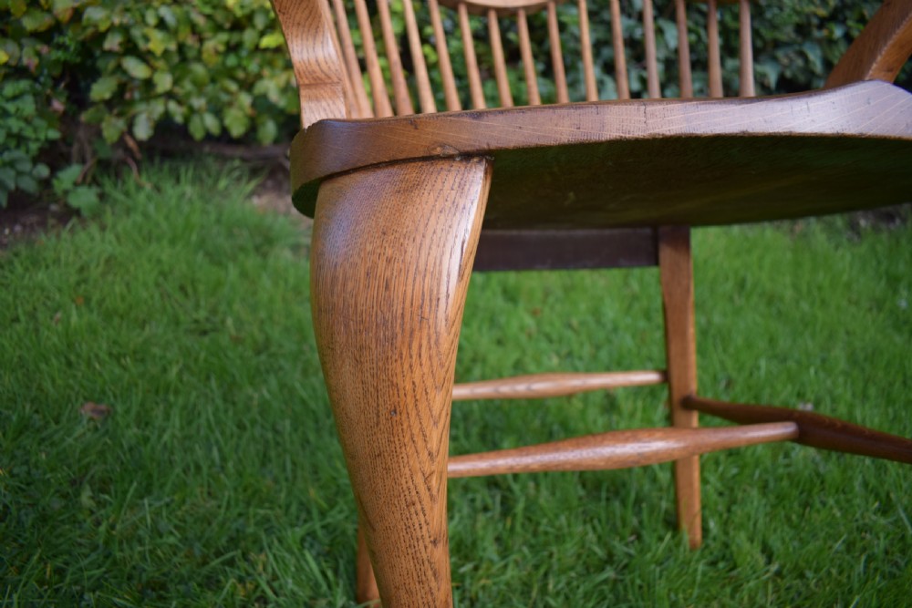 Antique English Victorian Desk Chair in Oak View XVI