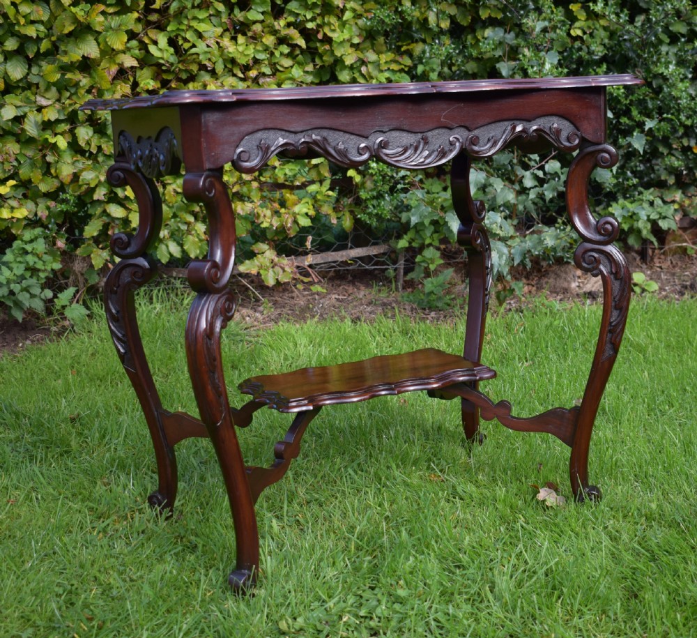 Antique English Victorian Occasional Table View V