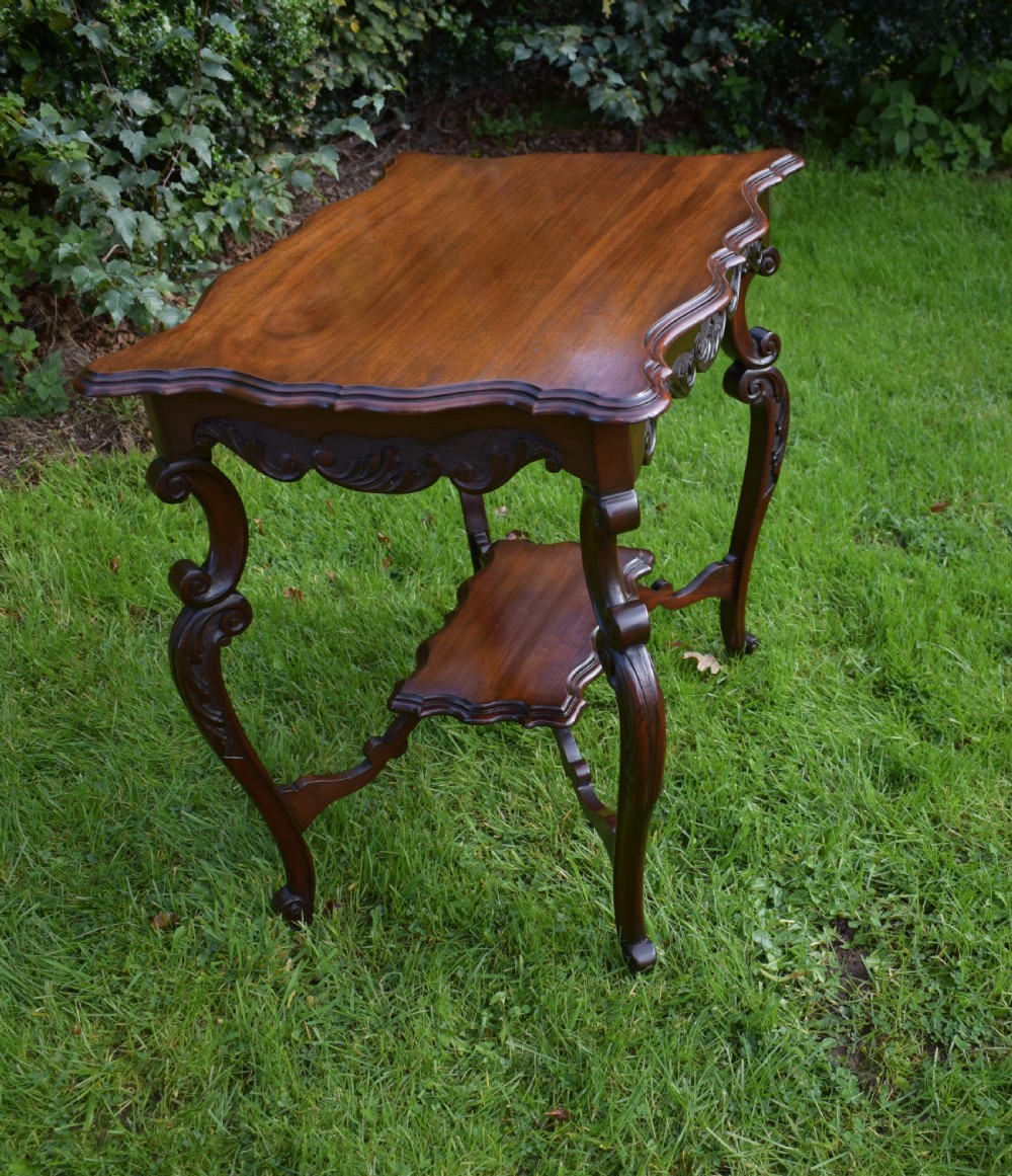 Antique English Victorian Occasional Table View XII