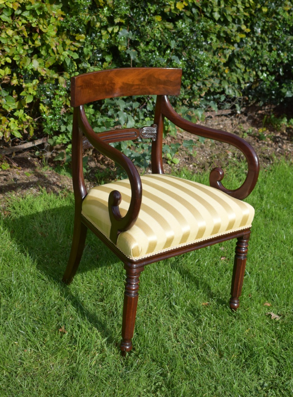 Antique English Regency Period Arm Chair View II