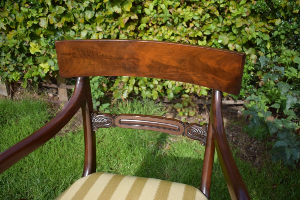 Antique English Regency Period Arm Chair View III