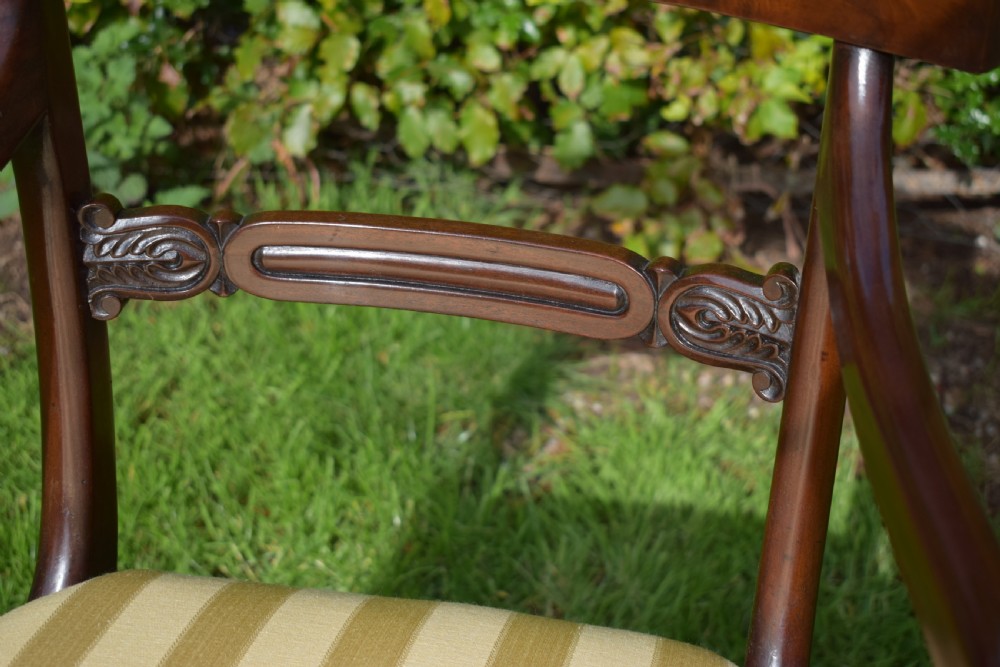 Antique English Regency Period Arm Chair View IV