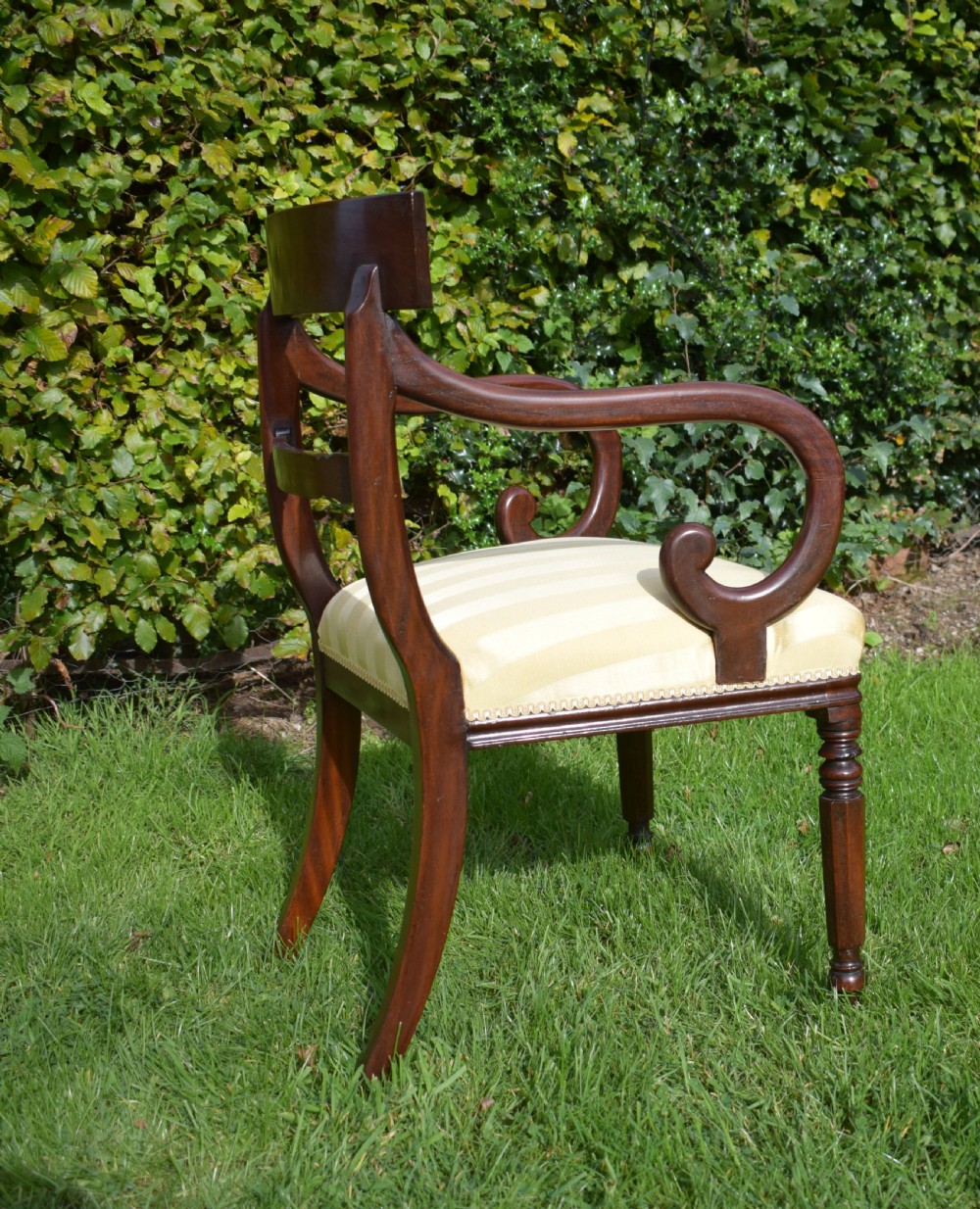 Antique English Regency Period Arm Chair View VI