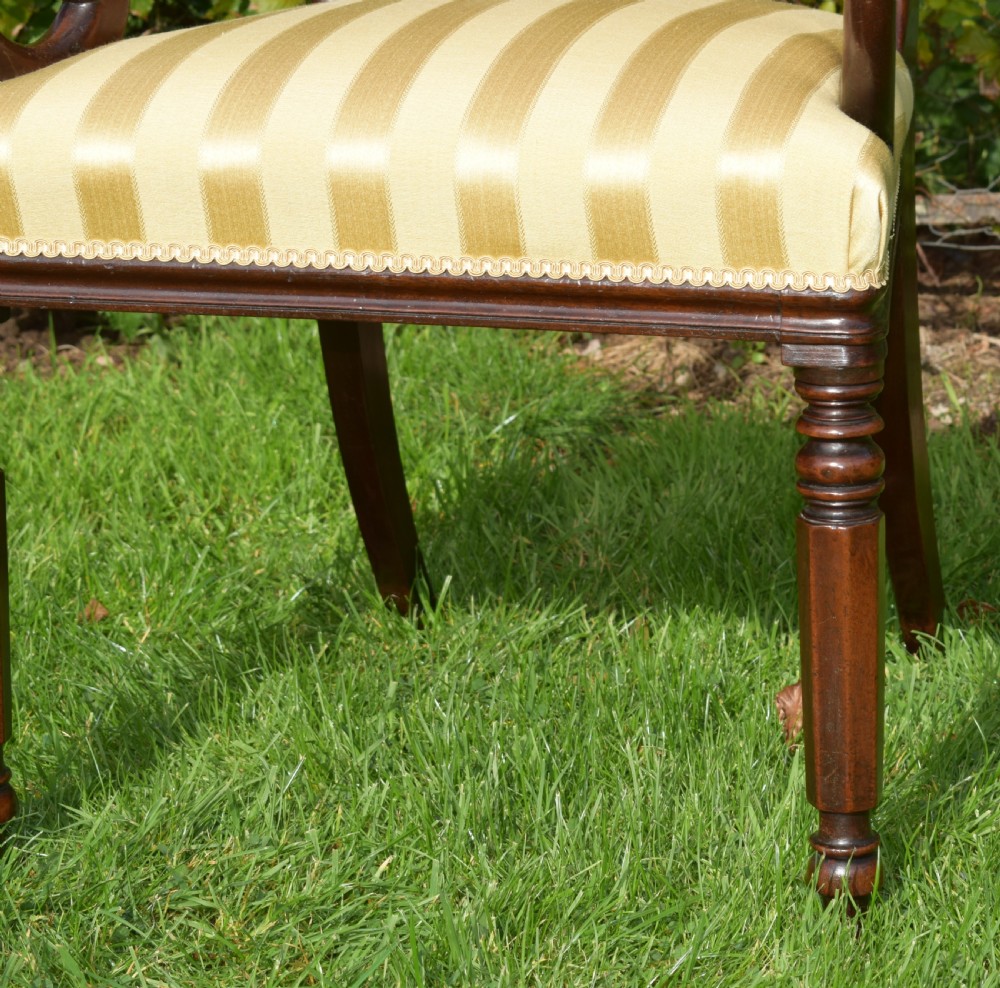Antique English Regency Period Arm Chair View X