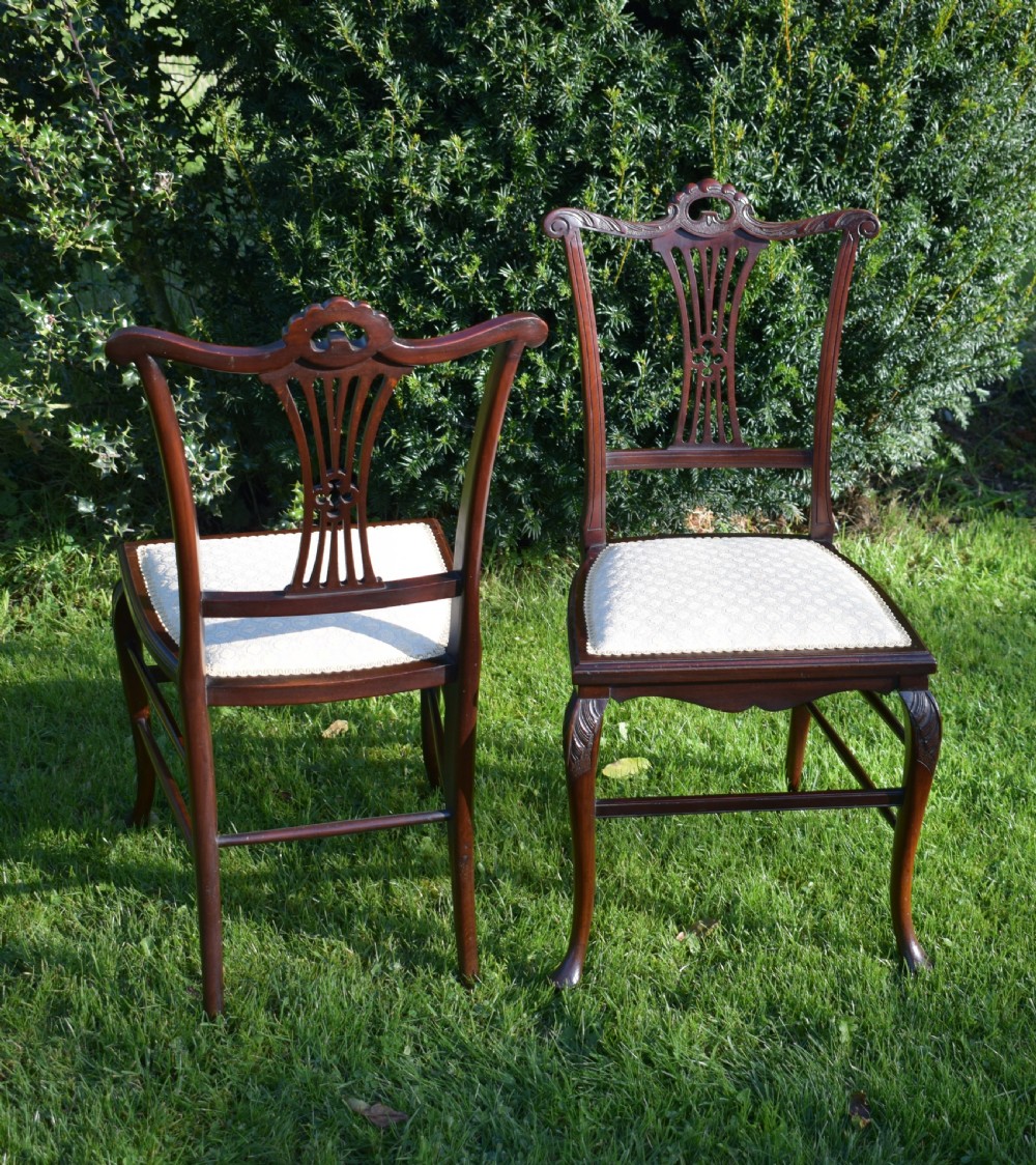 Antique Victorian Pair of Chairs View V