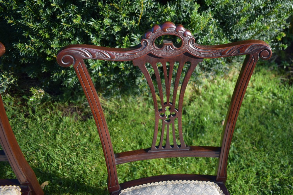 Antique Victorian Pair of Chairs View VIII