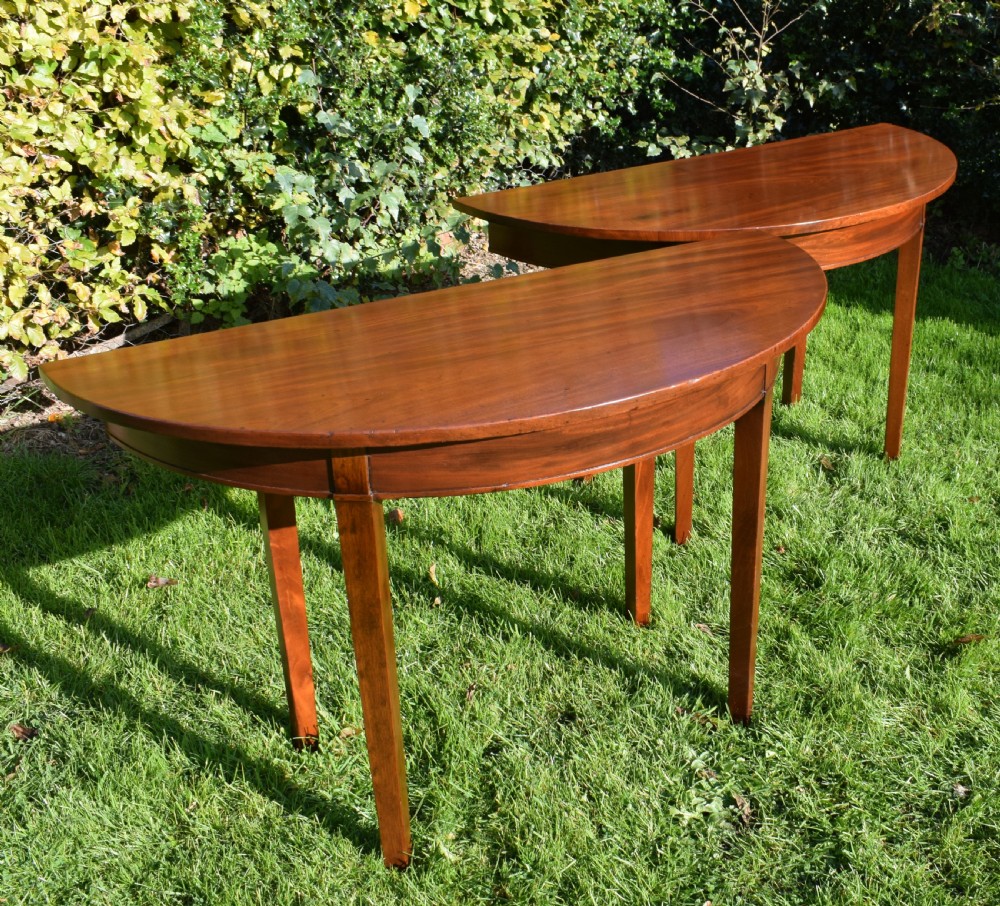 Antique Georgian Period Demi-Lune Console Tables View II