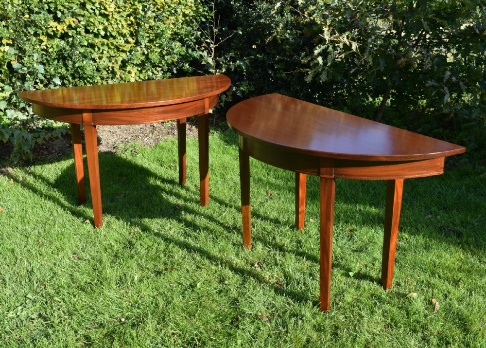 Antique Georgian Period Demi-Lune Console Tables View VIII