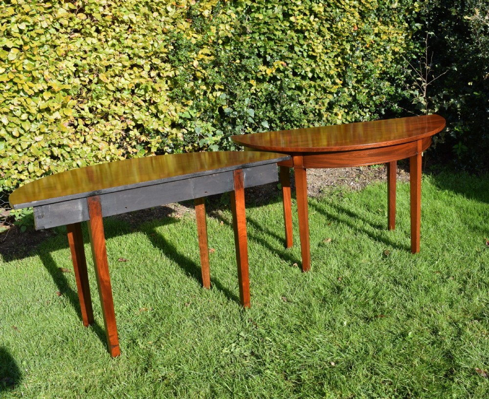 Antique Georgian Period Demi-Lune Console Tables View X