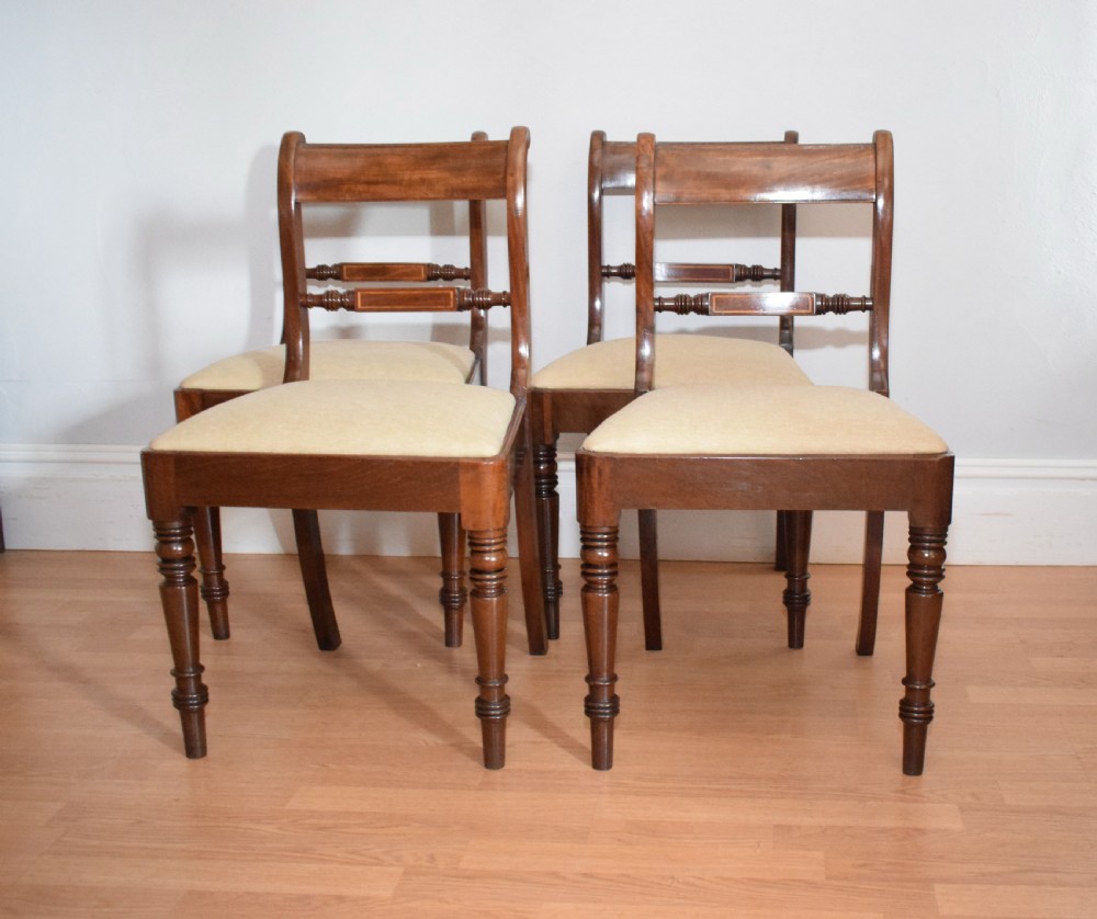 Antique Regency Set of 4 Dining Chairs