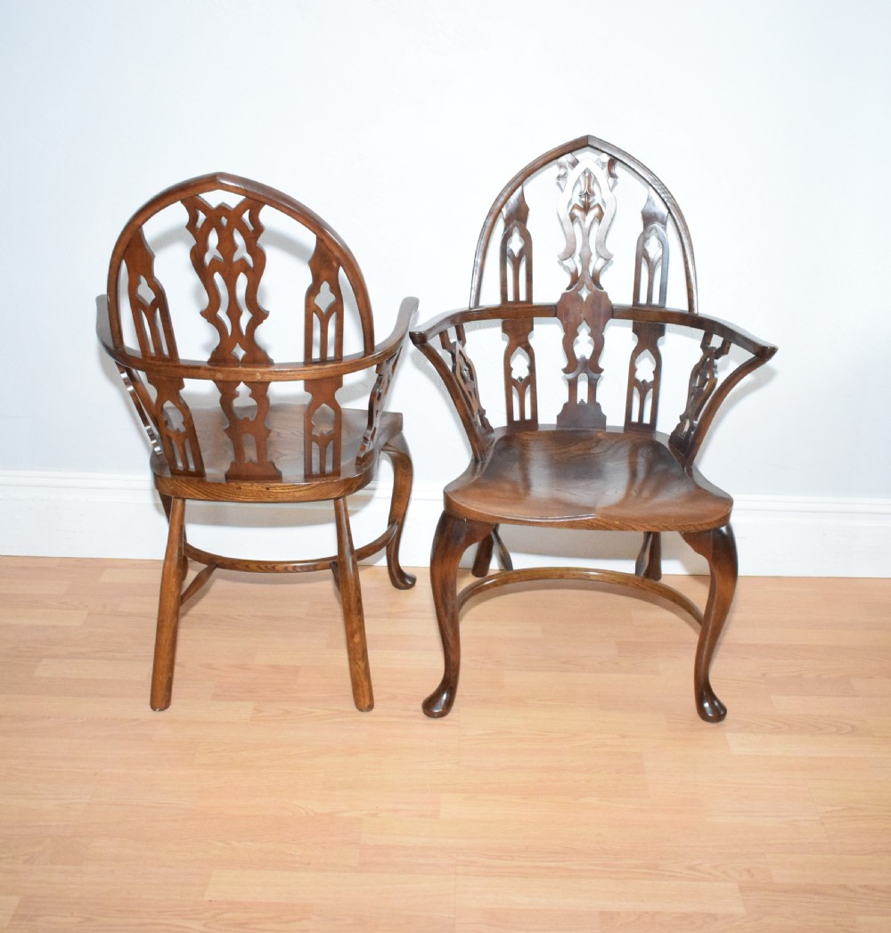 Early 20th Century Pair of Gothic Chairs View V