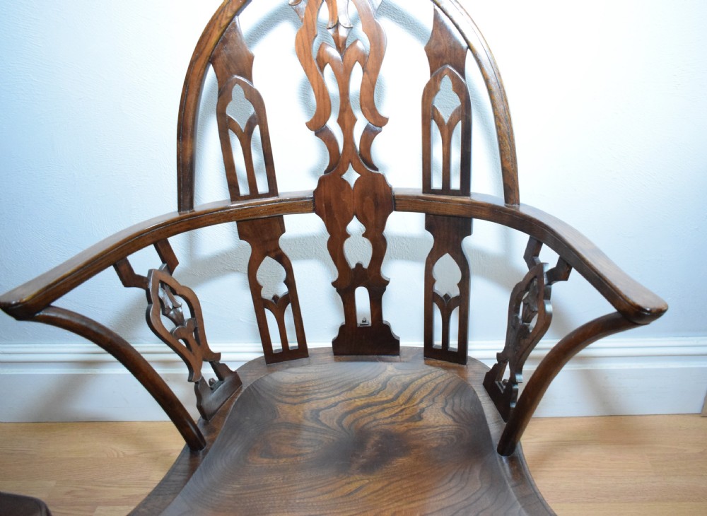 Early 20th Century Pair of Gothic Chairs View X