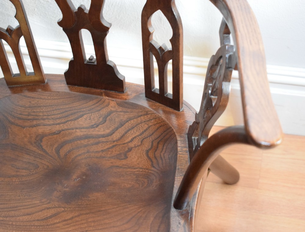 Early 20th Century Pair of Gothic Chairs View XI
