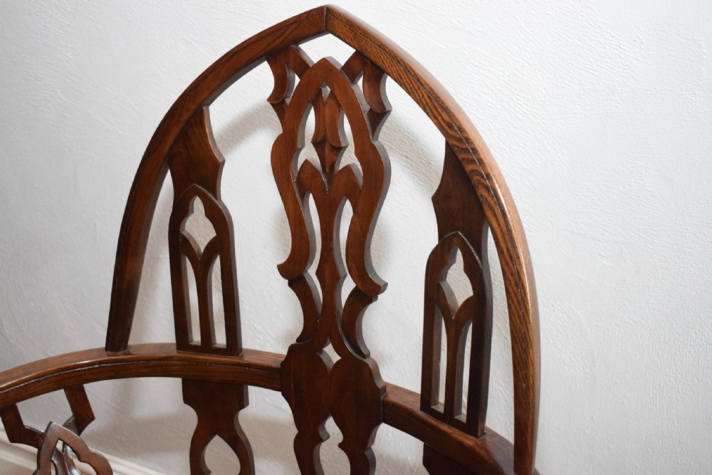 Early 20th Century Pair of Gothic Chairs View XII