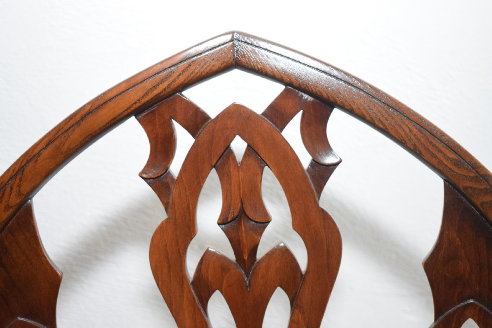 Early 20th Century Pair of Gothic Chairs View XIII