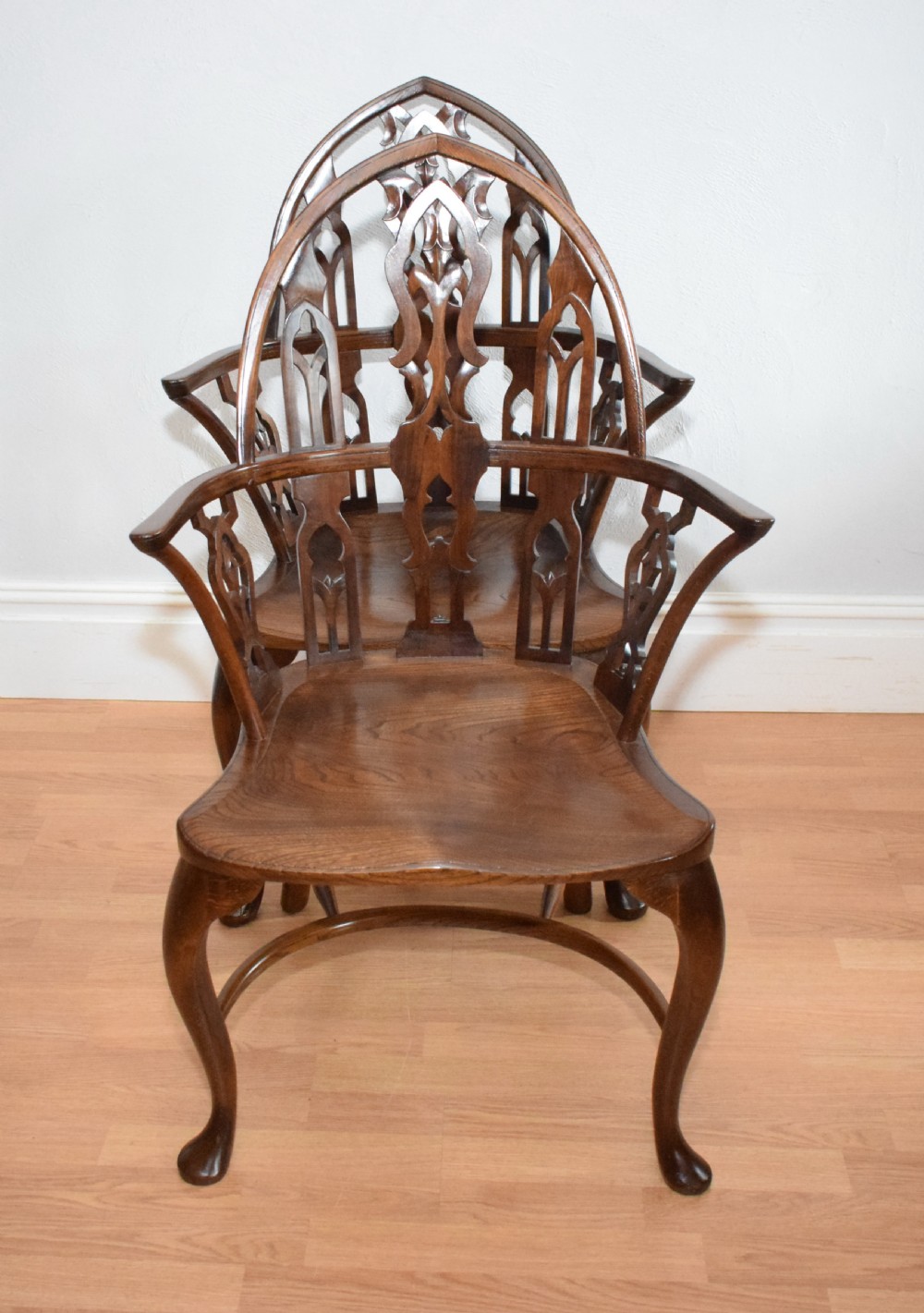 Early 20th Century Pair of Gothic Chairs View XVII
