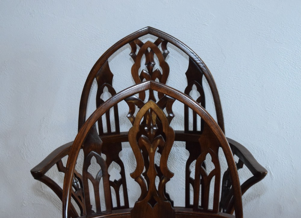 Early 20th Century Pair of Gothic Chairs View XVIII