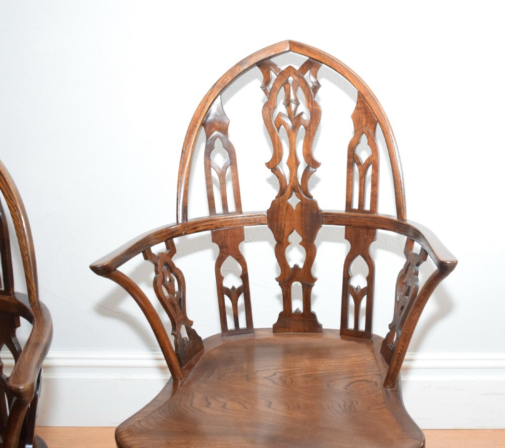 Early 20th Century Pair of Gothic Chairs View XXII