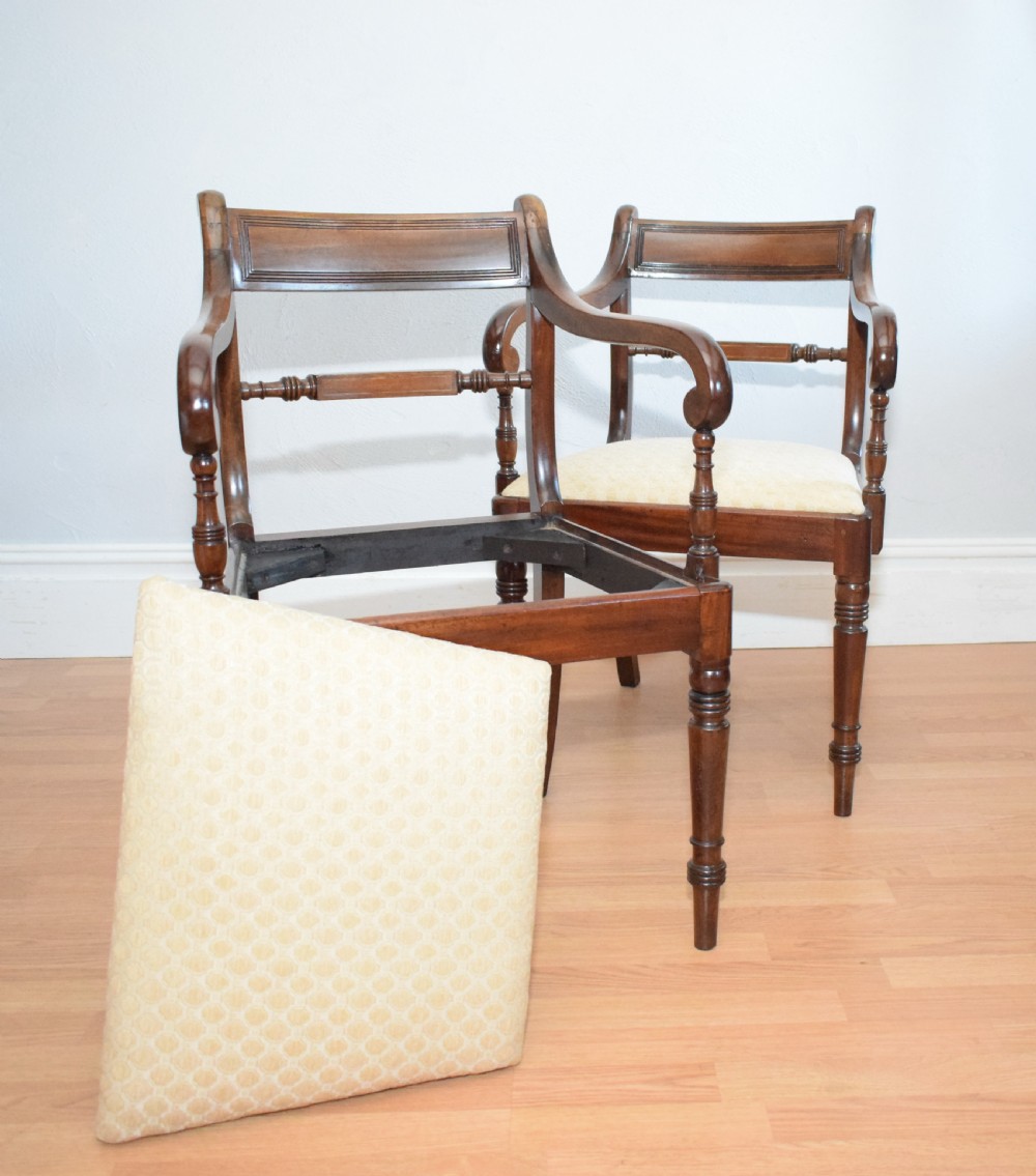 Antique Pair of Regency Arm Chairs View VIII
