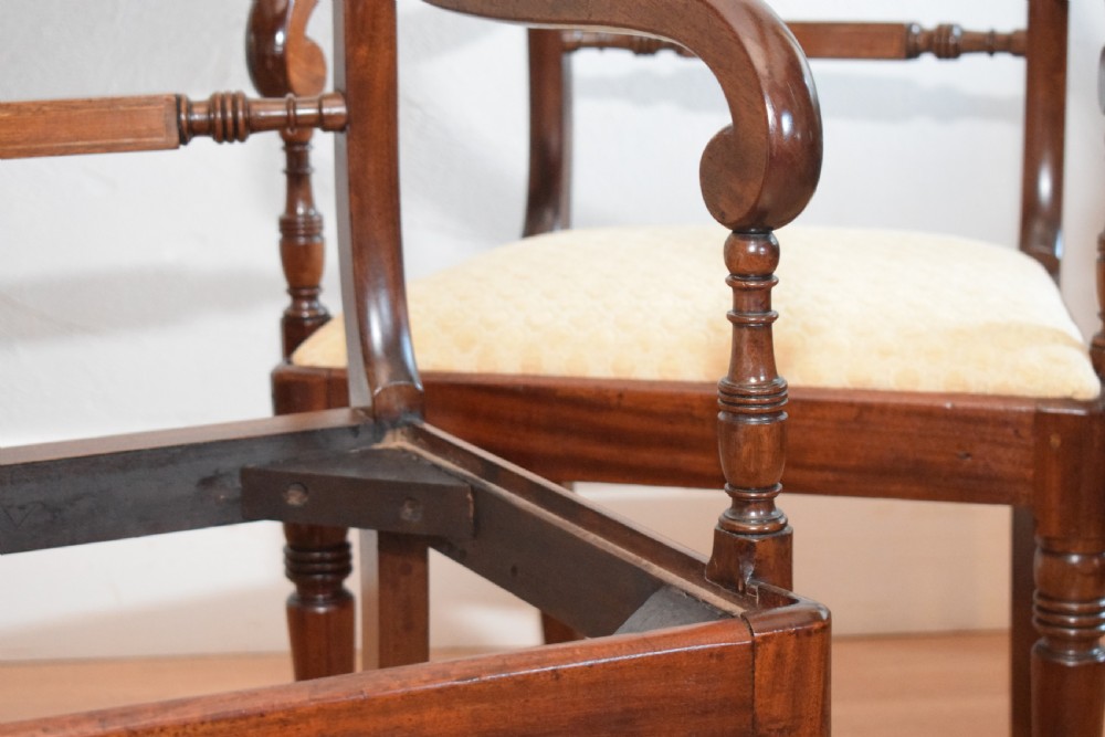 Antique Pair of Regency Arm Chairs View IX