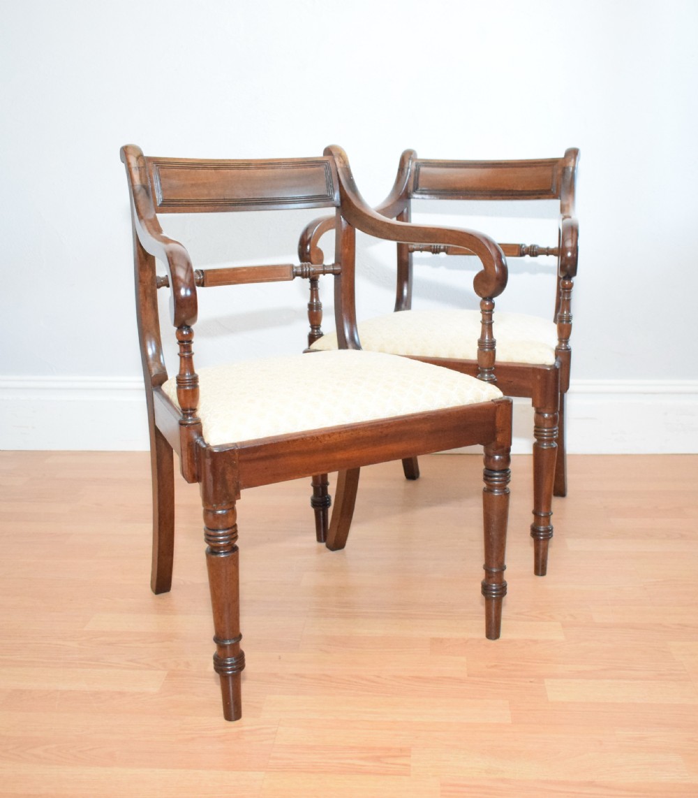 Antique Pair of Regency Arm Chairs View XII