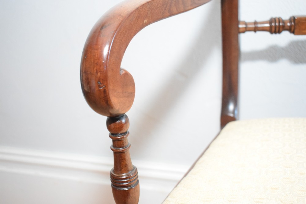 Antique Pair of Regency Arm Chairs View XVII