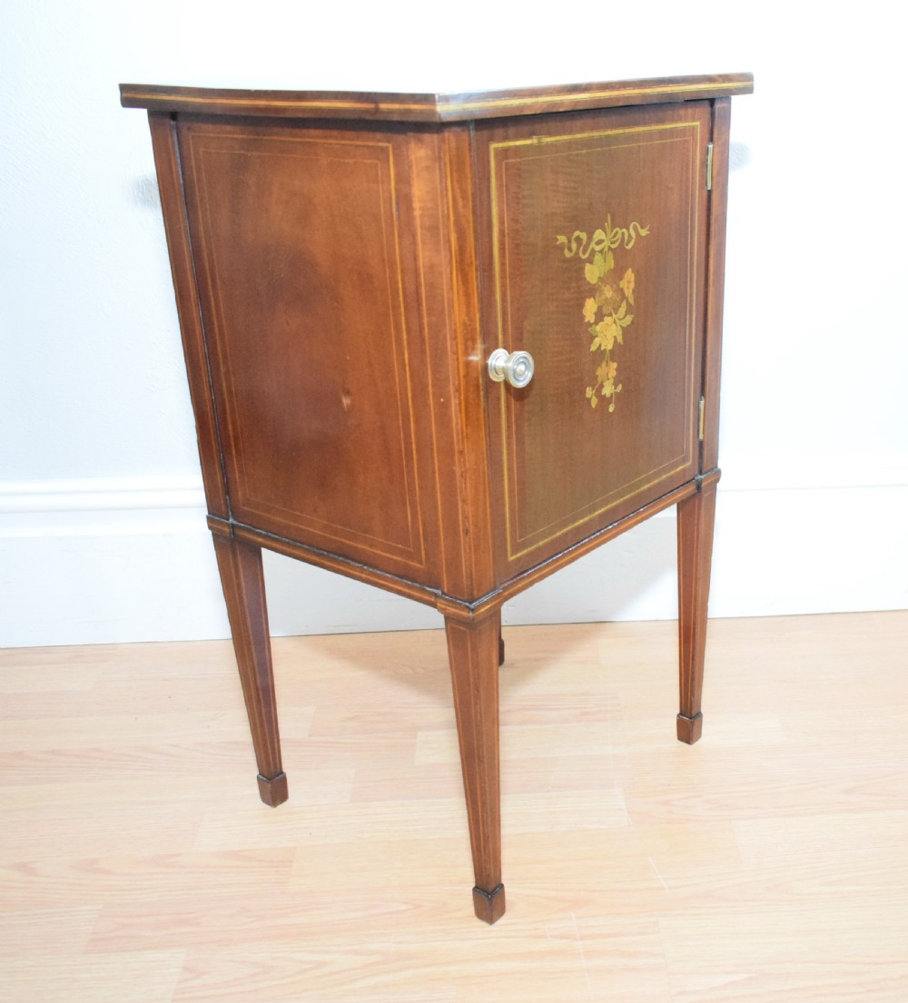 Antique Edwardian Bedside Cupboard View VI