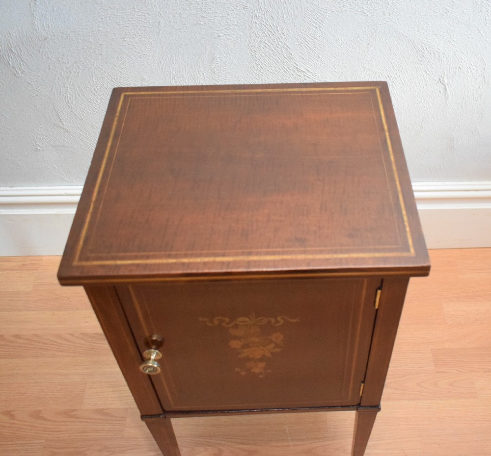 Antique Edwardian Bedside Cupboard View XI