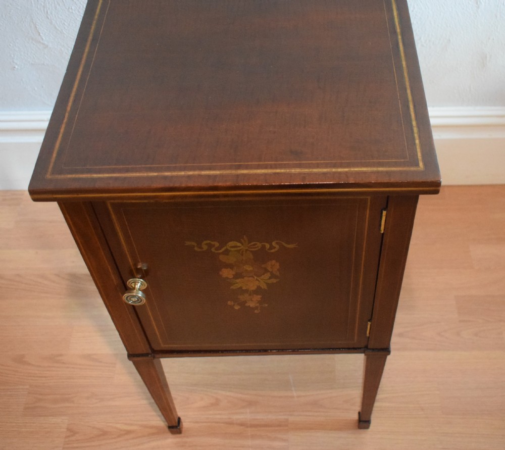 Antique Edwardian Bedside Cupboard View XII