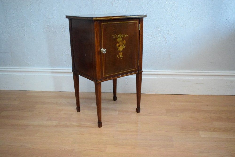 Antique Edwardian Bedside Cupboard View XIV