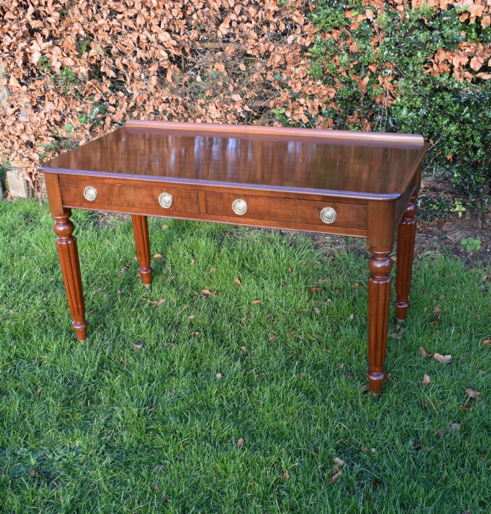 Antique Victorian 2 Drawer Table View X