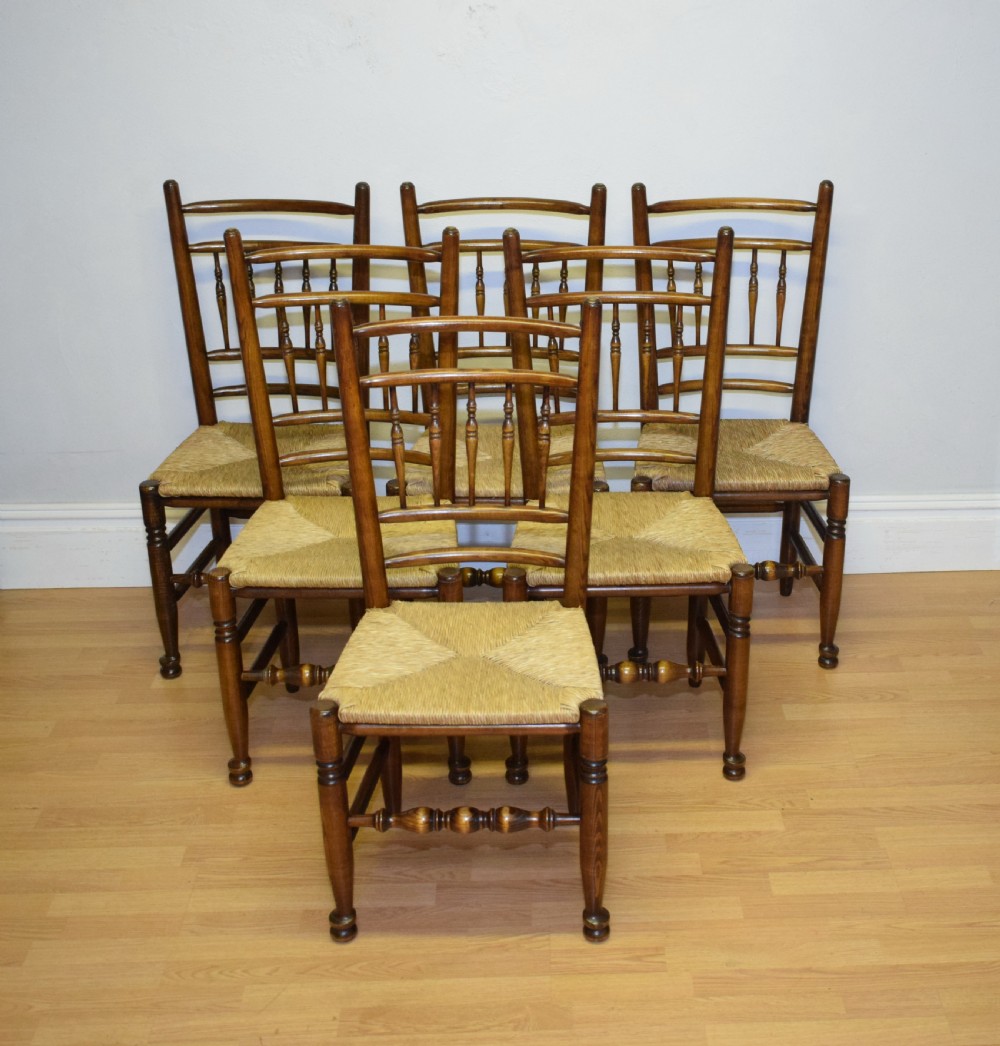 Early 20th Century Set of 6 Spindle Back Chairs View III