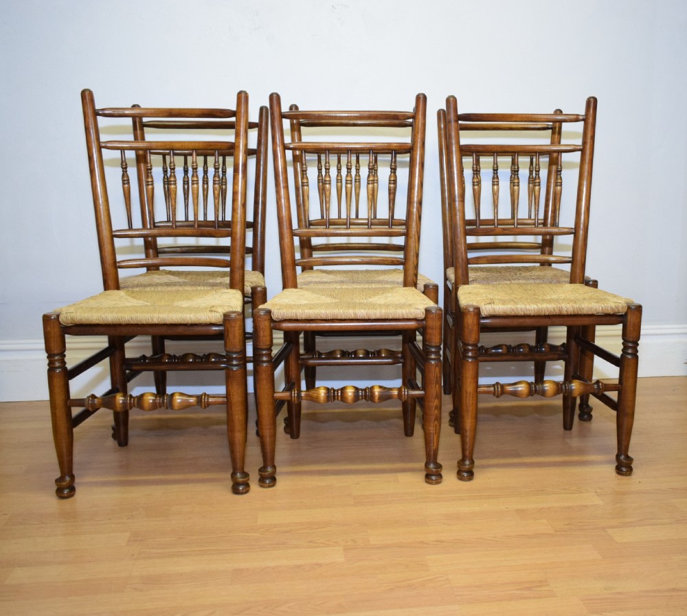 Early 20th Century Set of 6 Spindle Back Chairs View VI