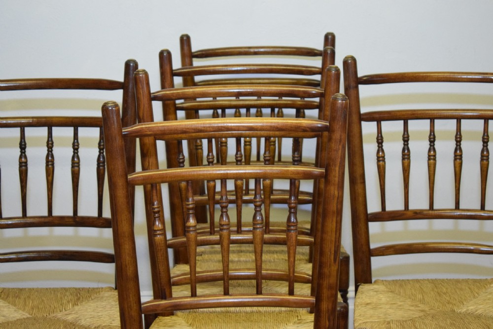 Early 20th Century Set of 6 Spindle Back Chairs View VII