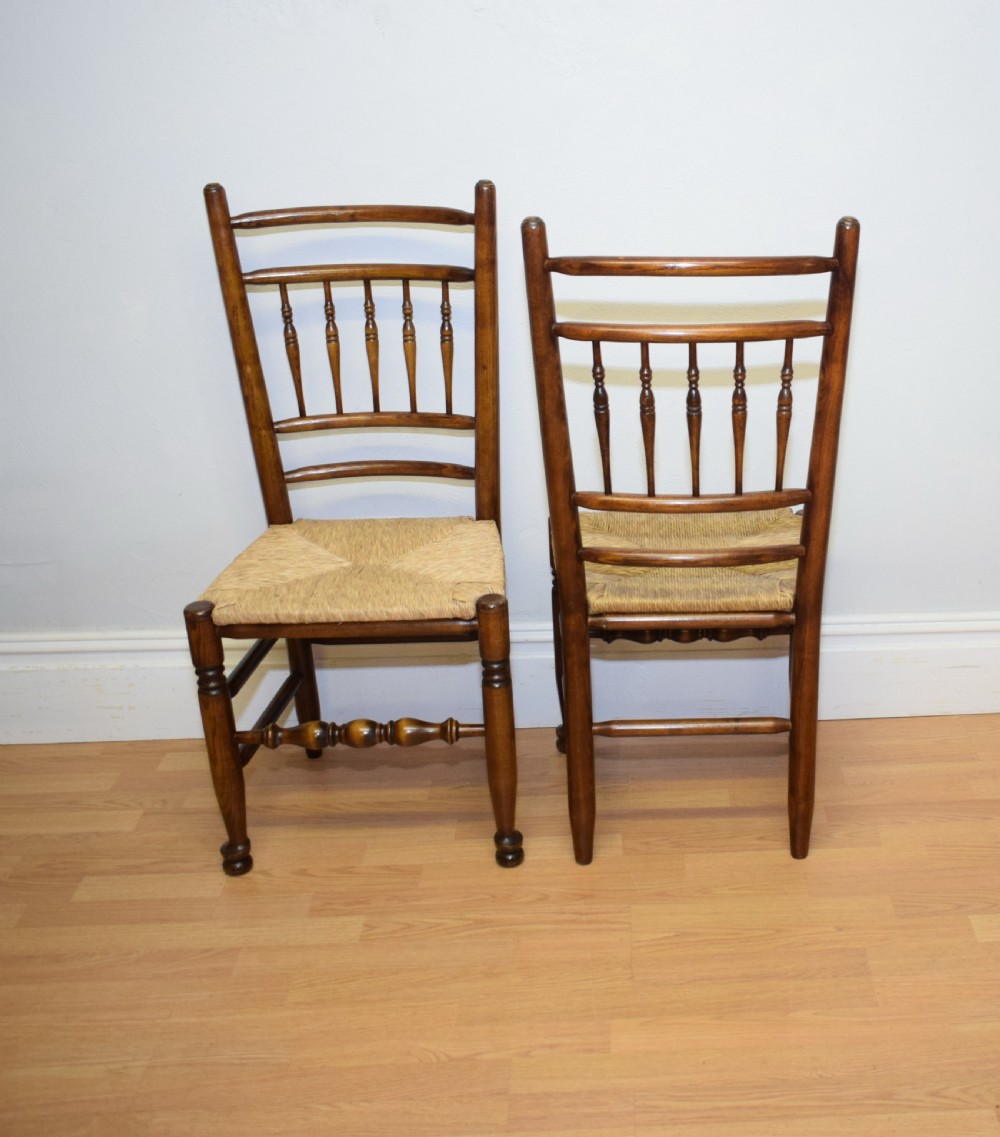 Early 20th Century Set of 6 Spindle Back Chairs View XI