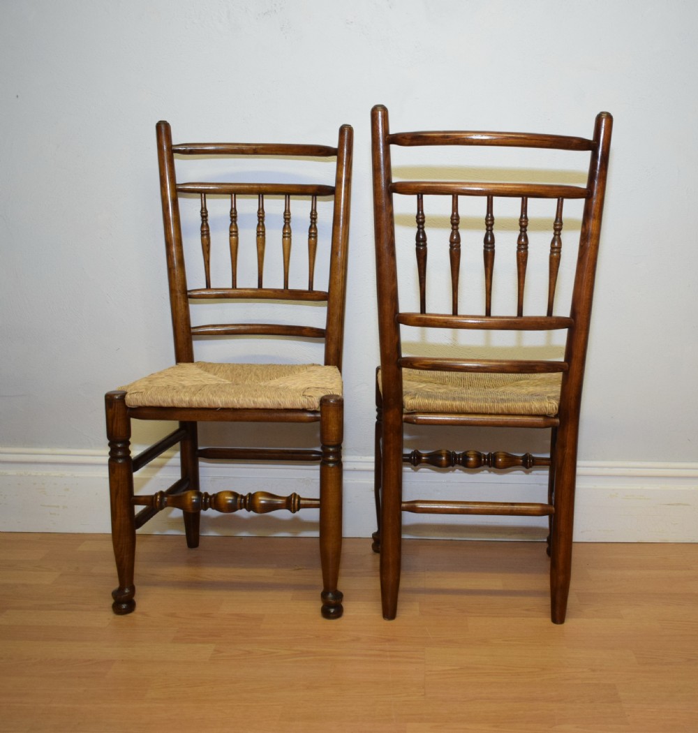 Early 20th Century Set of 6 Spindle Back Chairs View XII