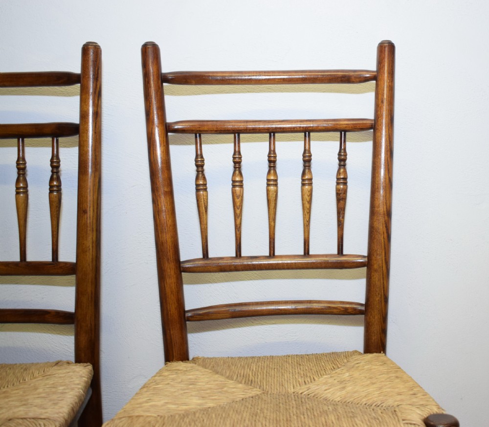 Early 20th Century Set of 6 Spindle Back Chairs View XV