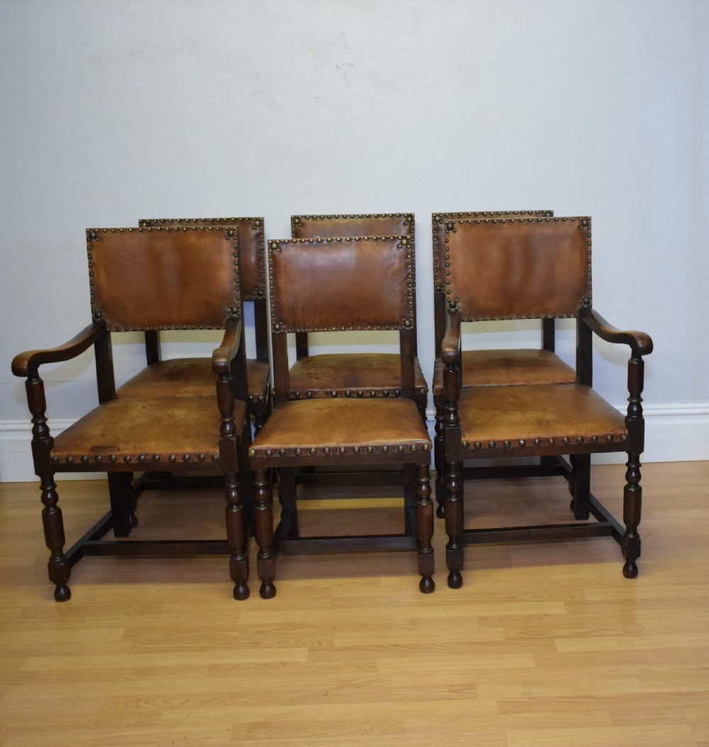 Antique Victorian Set of 6 Dining Chairs