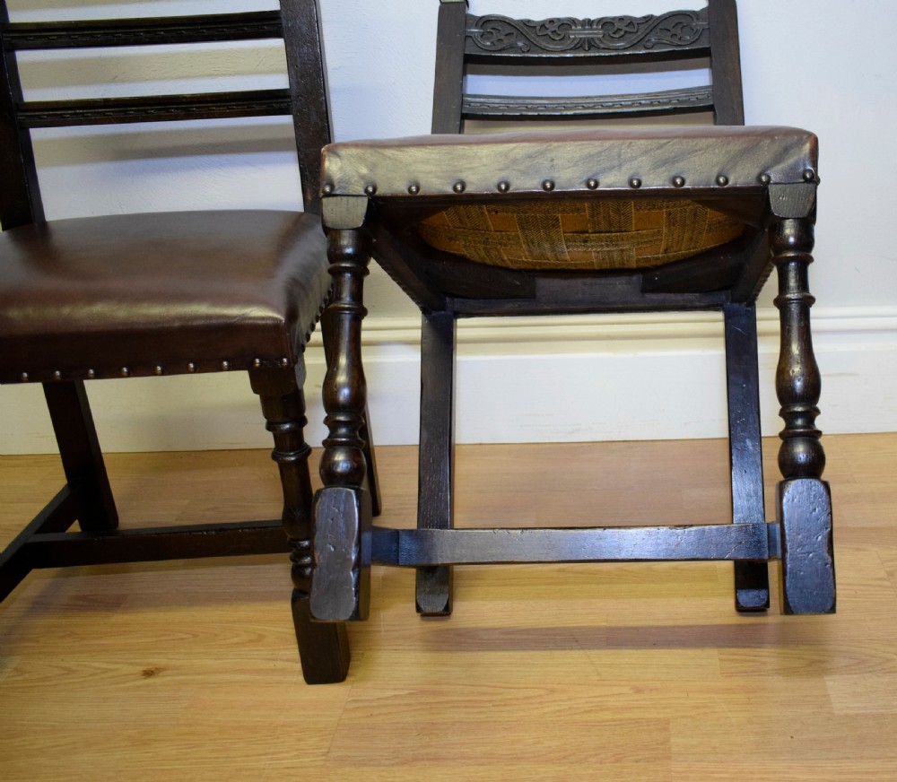 Antique 8 Carved Oak  Dining Chairs View VIII